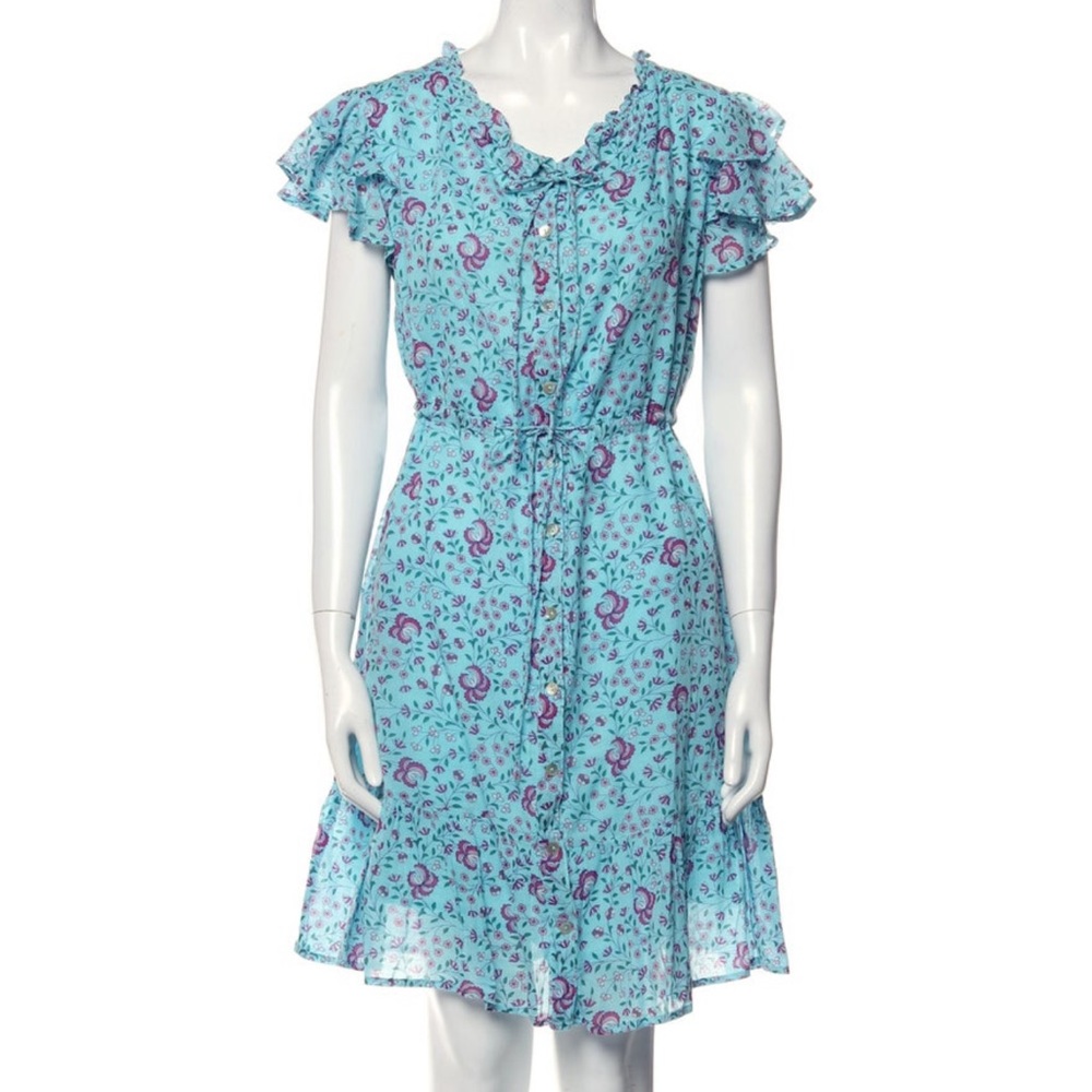 Revolve Banjanan Blue print dress small